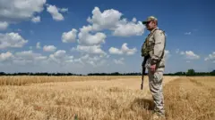 Солдат в поле