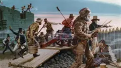 رسم لمعركة ألامو