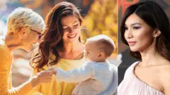 Women with baby and Gemma Chan
