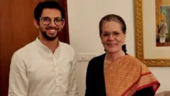 आदित्य ठाकरे आणि सोनिया गांधी भेट