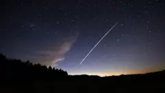 Так виглядає група супутників Starlink, що пролітають над Уругваєм