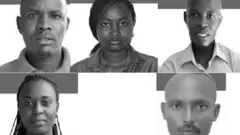 Hejuru ibubafu; Térence Mpozenzi, Agnès Ndirubusa ,Egide Harerimana Christine Kamikazi n'umushoferi wabo Adolphe Masabarakiza