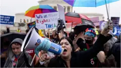 Abortion rights activists and anti-abortion activists rally at the Supreme Court, Washington, Usa - 23 Jun 2022