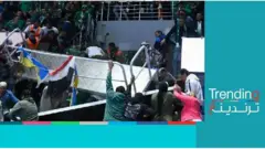 انهيار جزء من مدرج ملعب كرة سلة في القاهرة