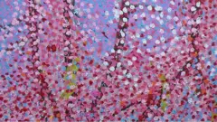 桜・桜・桜……ネガティブな世界でポジティブな絵を　パリでD・ハースト新作展