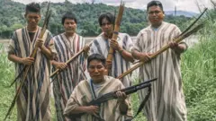 Miembros de un Comité de Autodefensa en la zona del río Ene.