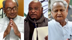 दिग्विजय सिंह, मल्लिकार्जुन खड़गे, अशोक गहलोत