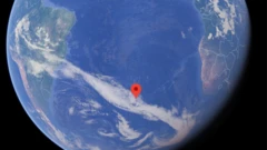 Google earth view of Tristan da Cunha