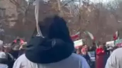 نجمع در نیویورک مقابل اقامتگاه نماینده جمهوری اسلامی در سازمان ملل