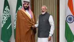 এমবিএস ও নরেন্দ্র মোদী। ফেব্রুয়ারি, ২০১৯