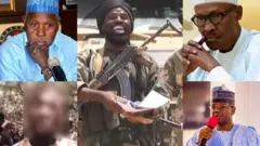 Aminu Bello Masari/Abubakar Shekau/Yaran da aka ceto/Shugaba Buhari da gwamnan Zamfara Bello Muhammad Matawalle