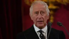 King Charles III speaks during his proclamation as King during the accession council at St James Palace in London on 10 September 2022