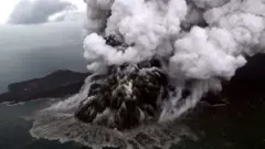 Anak Krakatau volcano. Photo: 23 December 2018