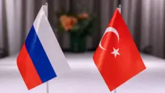 Rusya ve Türkiye bayrakları