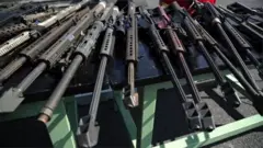 Miongoni mwa silaha zinazotumiwa kwa sasa na makampuni ya Mexico ni bunduki za caliber 50.