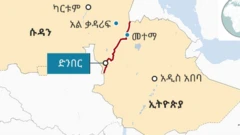 የኢትዮጵያንና የሱዳንን ድንበር የሚያሳይ ካርታ