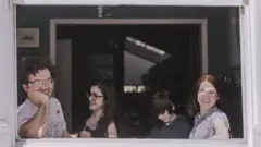 Dan, Lily, Harry and Caroline