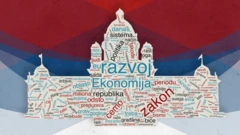 Silueta Narodne skupštine u kojoj su najčešće reči iz svih ekspozea u 21. veku