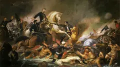 Ilustración de una batalla durante la Guerra de la Triple Alianza