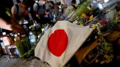日本民眾悼念安倍晉三