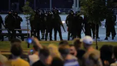 Противостояние силовиков с протестующими в Минске 10 августа 2020 года