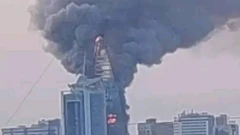 صور متداولة لاحتراق برج شركة النيل للبترول