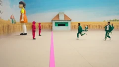 Players dey play Red Light, Green Light
