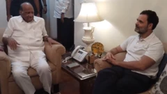 शरद पवार आणि राहुल गांधी यांची भेट