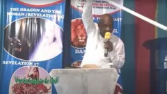 Screenshot of Pastor Mackenzie as e dey deliver one sermon