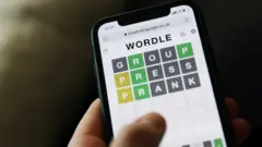 Wordle sur un téléphone