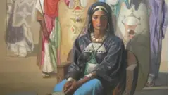 لوحة فنية تجسد عرش الملكة الأمازيغية تين هينان