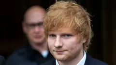 Sheeran exiting court