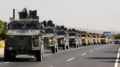 قافلة عسكرية تركية