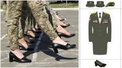Курсантки на параді в підборах