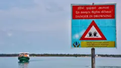 risk of drowning - warning sign sri lanka