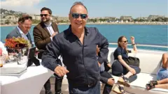 Len Blavatnik attends a private luncheon hosted by Len Blavatnik and Harvey Weinstein aboard Odessa II