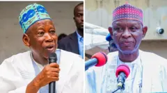 Gwamnan Kano Abba Kabir Yusuf da tsohon gwamnan Kano Abdullahi Ganduje