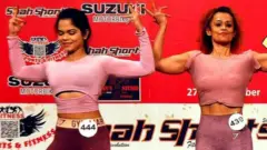 বাংলাদেশের প্রথম নারী বডি বিল্ডিং চ্যাম্পিয়নশিপের তিনজন প্রতিযোগী, ২৯-১২-২০১৯।
