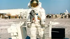 Jim Lovell in full astronaut gear