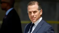Hunter Biden departs federal court after a plea hearing on two misdemeanor charges of willfully failing to pay income taxes in Wilmington, Delaware, U.S. July 26