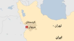 نقشه ایران و مریوان