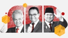 Ganjar Pranowo, Anies Baswedan, Prabowo Subianto
