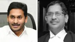 ਆਂਧਰ ਪ੍ਰਦੇਸ਼ ਦੇ ਮੁੱਖ ਮੰਤਰੀ ਵਾਈ ਐੱਸ ਜਗਨ ਰੈਡੀ ਅਤੇ ਜਸਟਿਸ ਐੱਨਵੀ ਰਮੰਨਾ