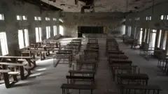 Empty classroom of di Government Science College wia gunmen kidnap students and staff for Kagara, Niger State.