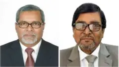 সিইসি কেএম নুরুল হুদা এবং কমিশনার মাহবুব তালুকদার।