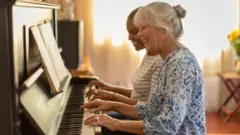 Women playing piano