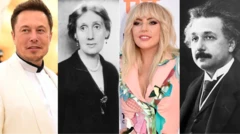 Elon Musk, Virginia Woolf, Lady Gaga et Albert Einstein