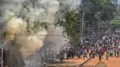 সংঘর্ষের সময়ের দৃশ্য।