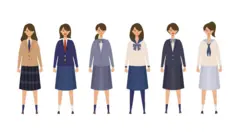 Dibujo de colegialas