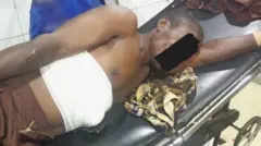 Aworan Ismail Usman lori ibusun to wa ni ileewosan.